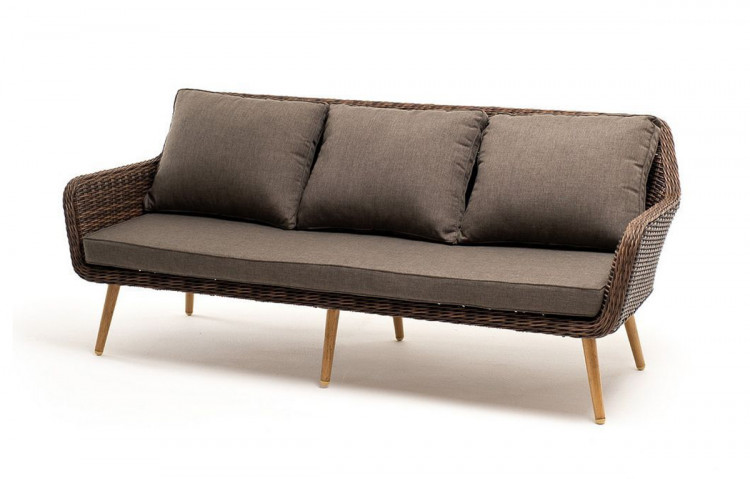 Трехместный диван Прованс коричневый 4sis