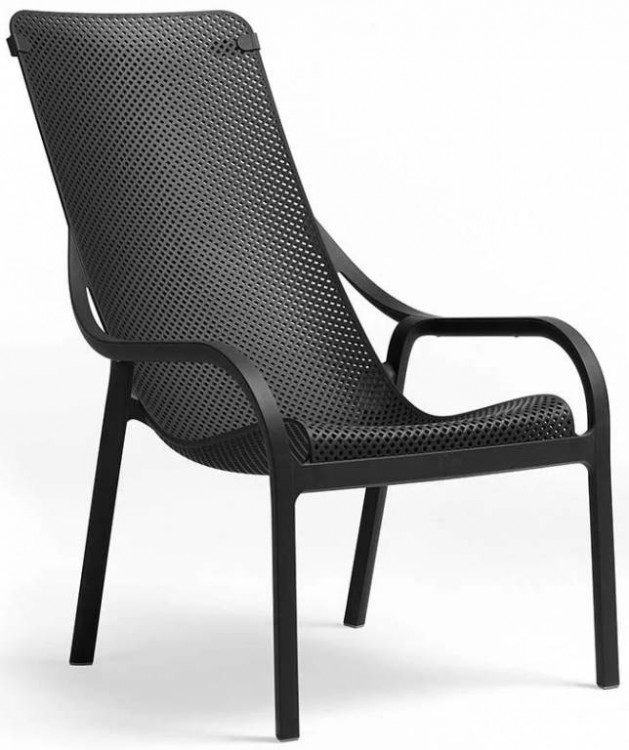 Лаунж-кресло пластиковое Net Lounge антрацит Nardi