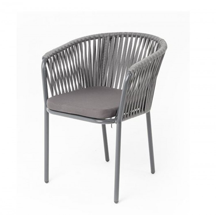 Плетеный стул из роупа Бордо, серый 4sis