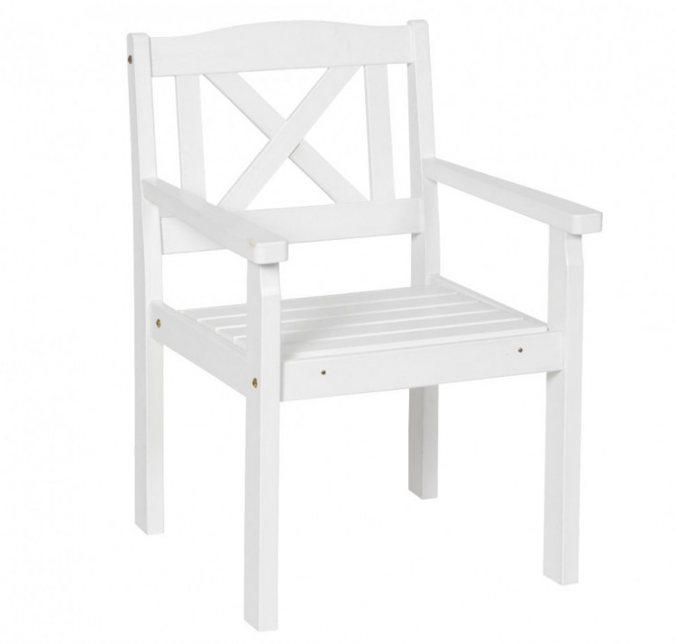 Кресло из сосны SOLLIDEN белое KWA