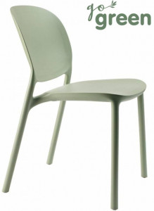 Стул пластиковый Hug зеленый шалфей Go Green Garden Стул пластиковый Hug зеленый шалфей Go Green Garden