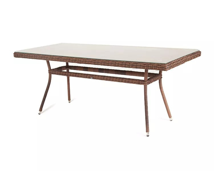 Обеденный стол из искусственного ротанга Латте Brown 160х90см 4sis