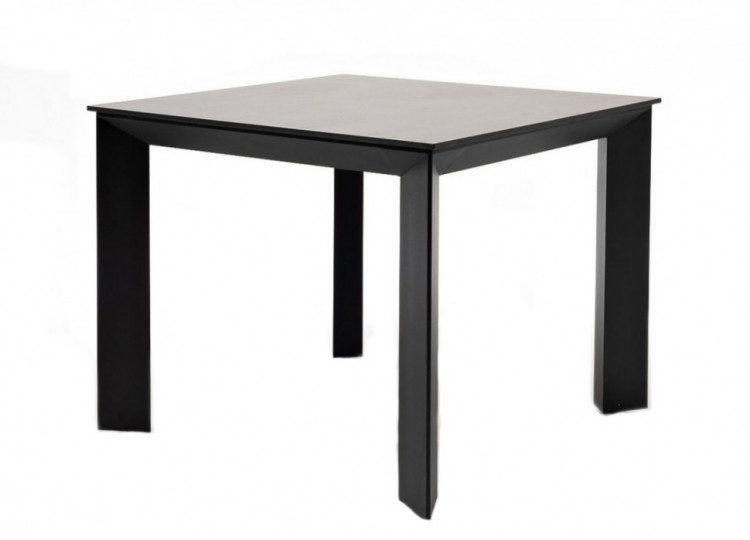 Обеденный стол из HPL 90 Венето молочный, каркас черный 4sis