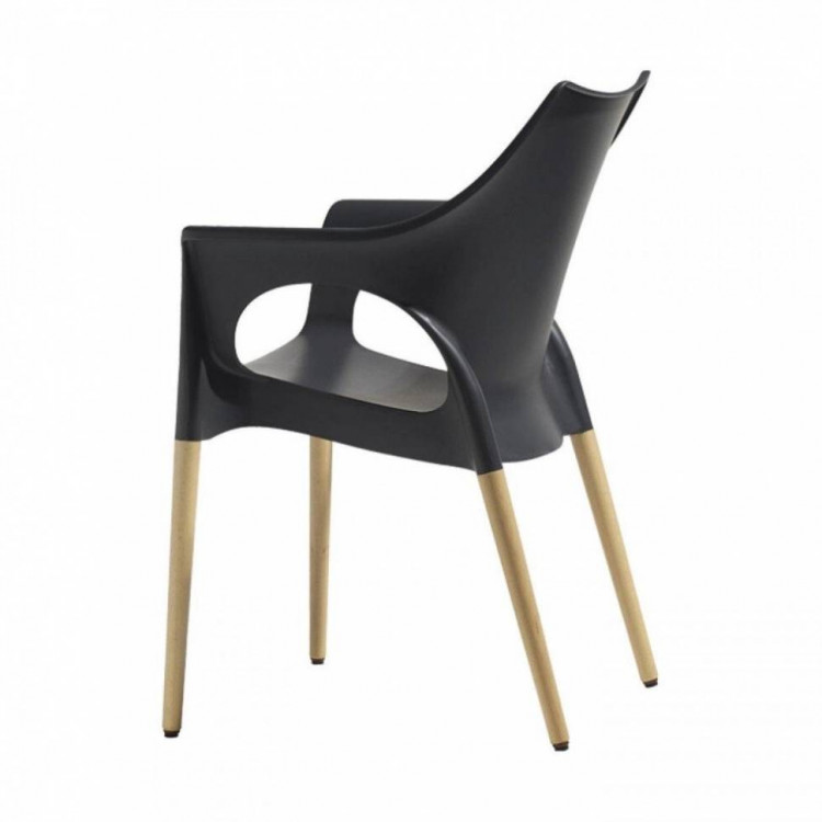 Кресло пластиковое Natural Ola черное Scab Design
