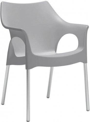 Кресло пластиковое Ola светло-серое Scab Design