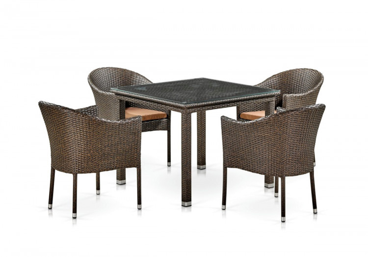 Комплект плетеной мебели T257A/Y350A-W53 Brown 4Pcs Афина