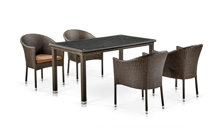 Комплект плетеной мебели T256A/Y350A-W53 Brown 4Pcs Афина