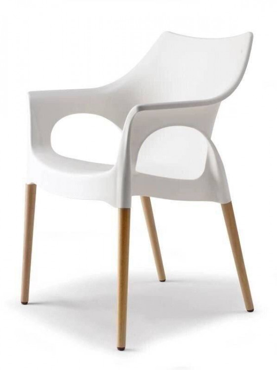 Кресло пластиковое Natural Ola белое Scab Design