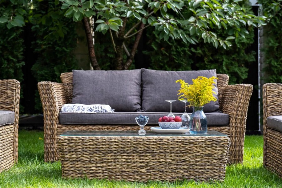 Диван двухместный Капучино ротанг гиацинт 4sis