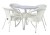 Комплект DECO 4 с круглым столом белый Aiko
