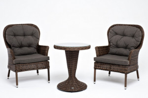 Кофейный набор из искусственного ротанга Алиса Brown 4sis