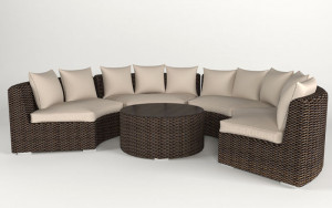 Модульный диван круглый Малага Rotang Lux