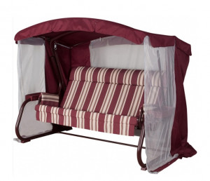 Садовые качели Милан премиум бордо Garden