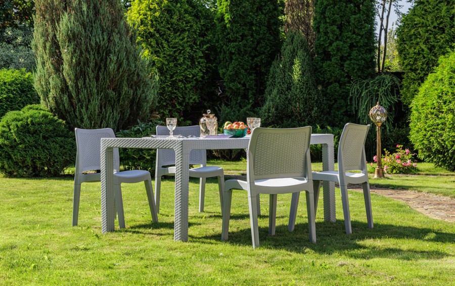 Обеденный комплект JULY S светло-серый Royal Family