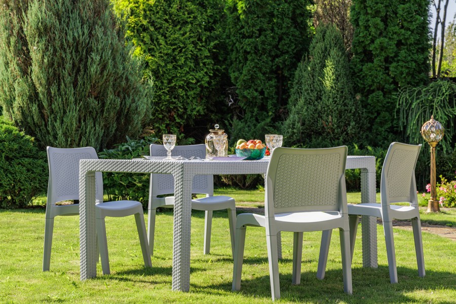 Обеденный комплект JULY S светло-серый Royal Family