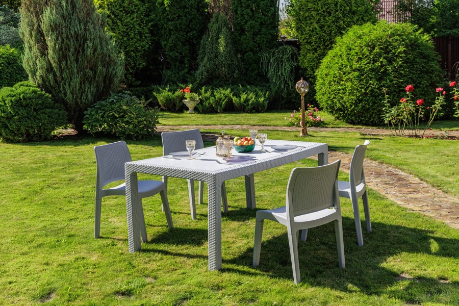 Обеденный комплект JULY S светло-серый Royal Family