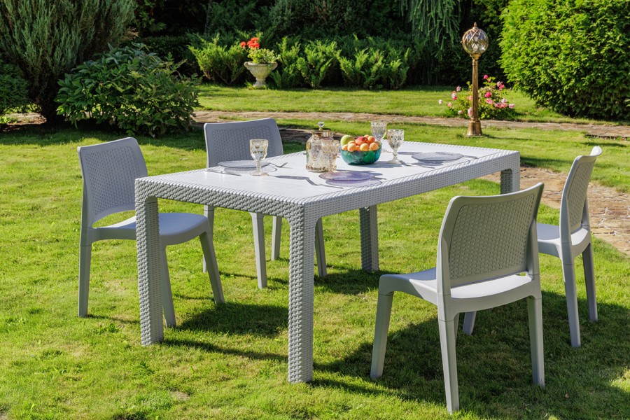 Обеденный комплект JULY S светло-серый Royal Family