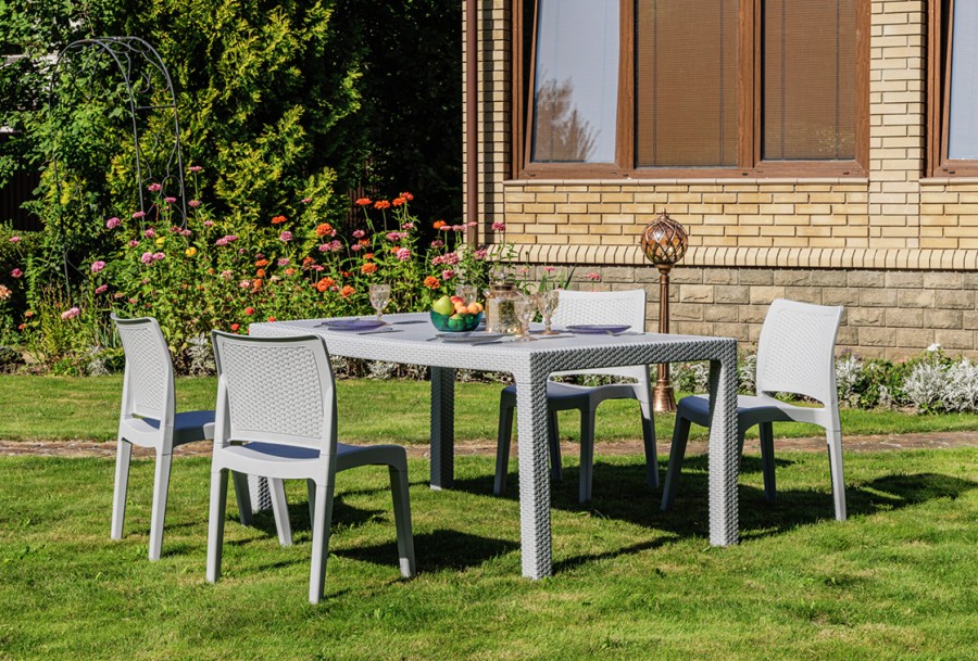 Обеденный комплект JULY S светло-серый Royal Family