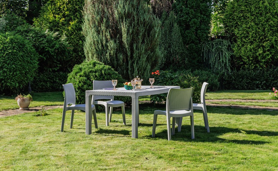 Обеденный комплект JULY S светло-серый Royal Family