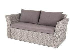 Диван двухместный Капучино ротанг гиацинт Graphite 4sis