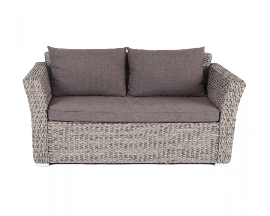 Диван двухместный Капучино ротанг гиацинт Graphite 4sis