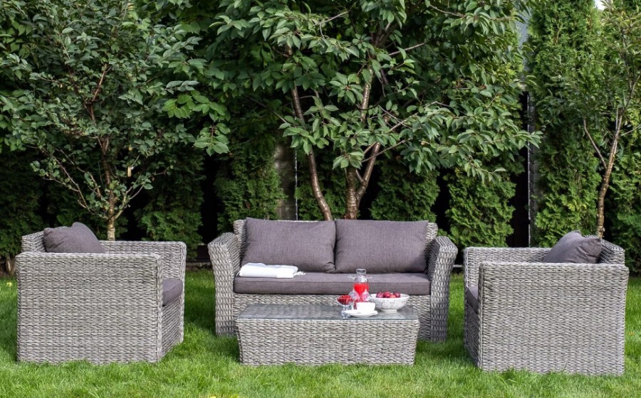 Диван двухместный Капучино ротанг гиацинт Graphite 4sis