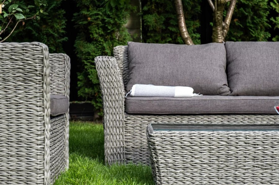 Диван двухместный Капучино ротанг гиацинт Graphite 4sis