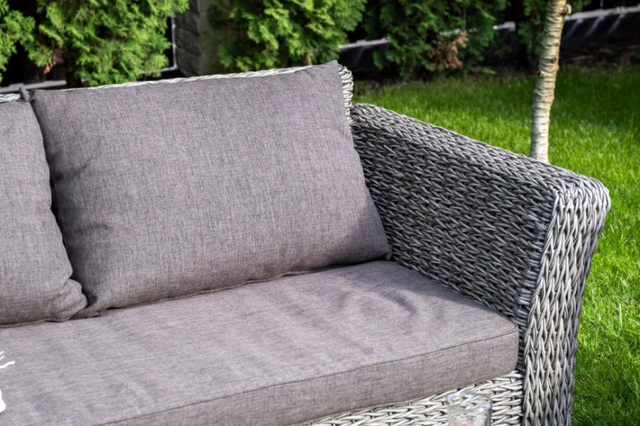 Диван двухместный Капучино ротанг гиацинт Graphite 4sis