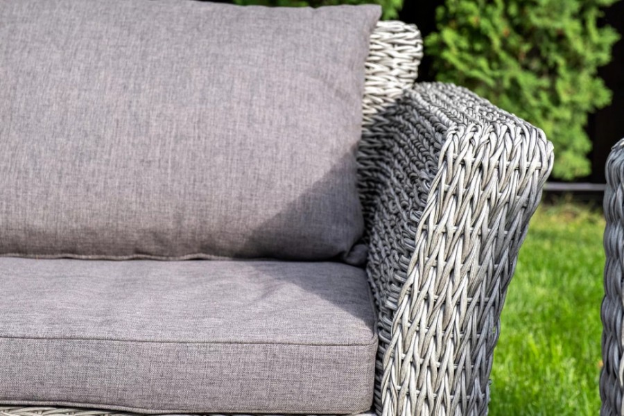 Диван двухместный Капучино ротанг гиацинт Graphite 4sis