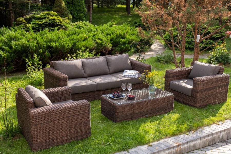 Кресло из искусственного ротанга Боно brown 4sis