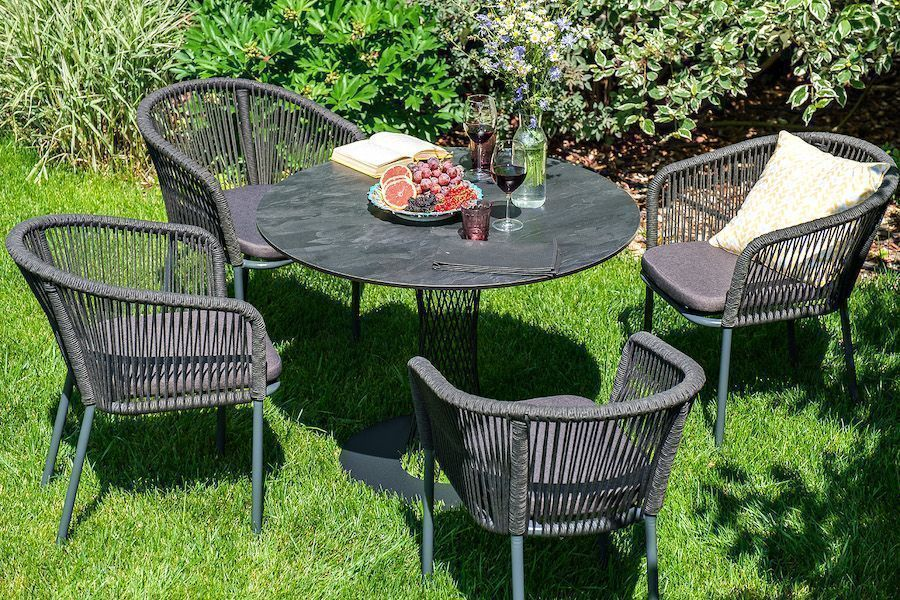 Обеденная группа Диего 4 темно-серая 4sis