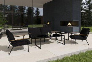 Лаунж зона Calma черная Gardenini