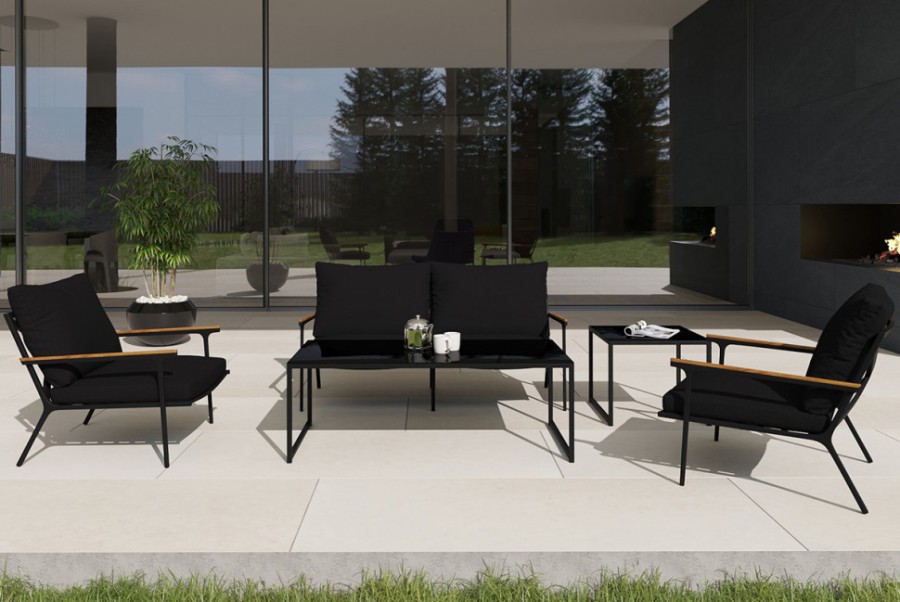 Лаунж зона Calma черная Gardenini