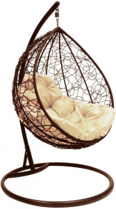 Подвесное кресло Кокон капля коричневые Garden Подвесное кресло Кокон капля коричневые Garden