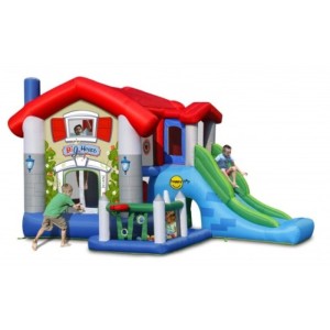 Батут с горкой В гостях у сказки 9015 Happy Hop