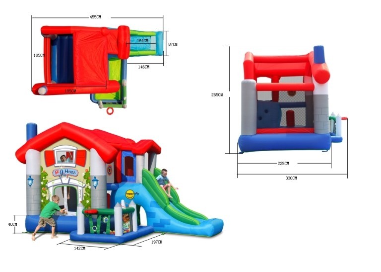 Батут с горкой В гостях у сказки 9015 Happy Hop