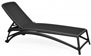 Шезлонг-лежак пластиковый антрацит Atlantico Nardi Шезлонг-лежак пластиковый антрацит Atlantico Nardi
