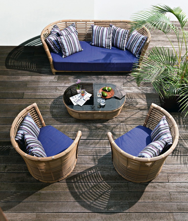 Диван из искусственного ротанга Бамбук Rotang Lux