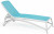Шезлонг-лежак пластиковый бело-голубой Atlantico Nardi