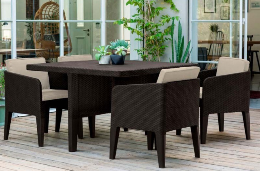 Комплект мебели Колумбия 5 коричневый Keter