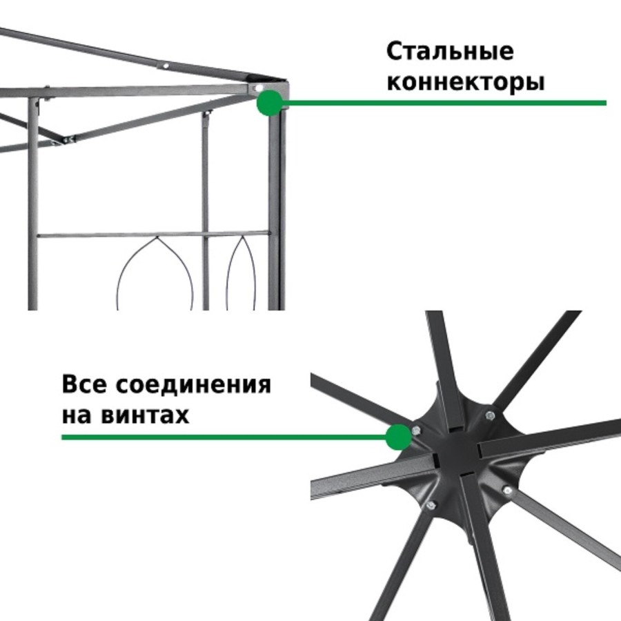 Тент садовый 3х3м 43301 Green Glade Гарден 