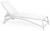 Шезлонг-лежак пластиковый белый Atlantico Nardi