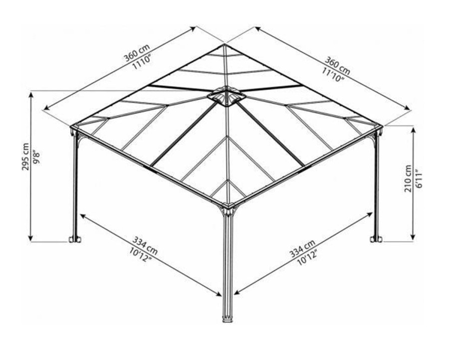 Беседка Gazebo Palermo 3600 Garden