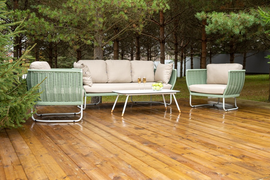 Лаунж-зона 5-местная из роупа Фиджи, зеленый 4sis