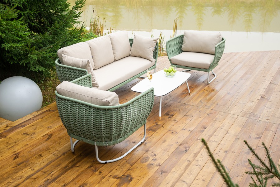 Лаунж-зона 5-местная из роупа Фиджи, зеленый 4sis