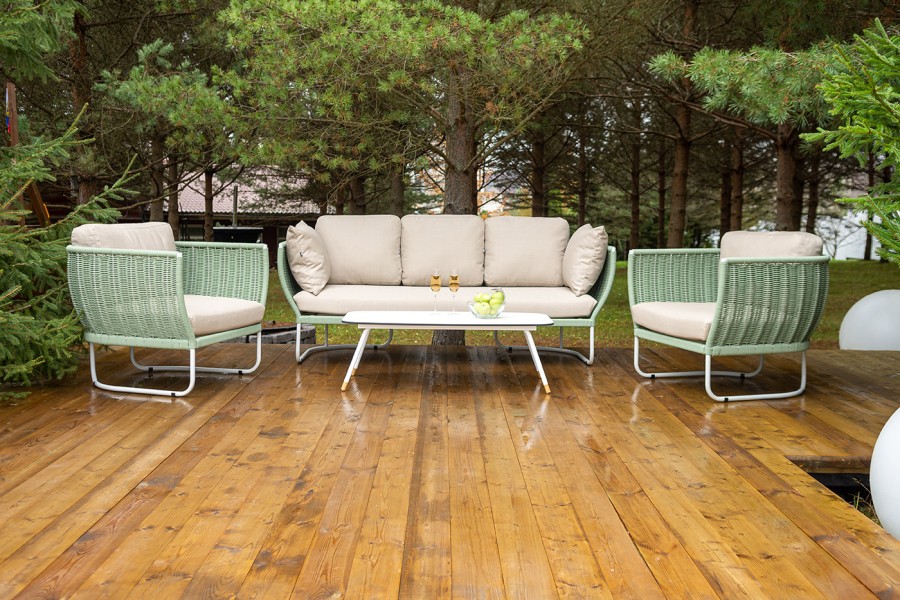 Лаунж-зона 5-местная из роупа Фиджи, зеленый 4sis