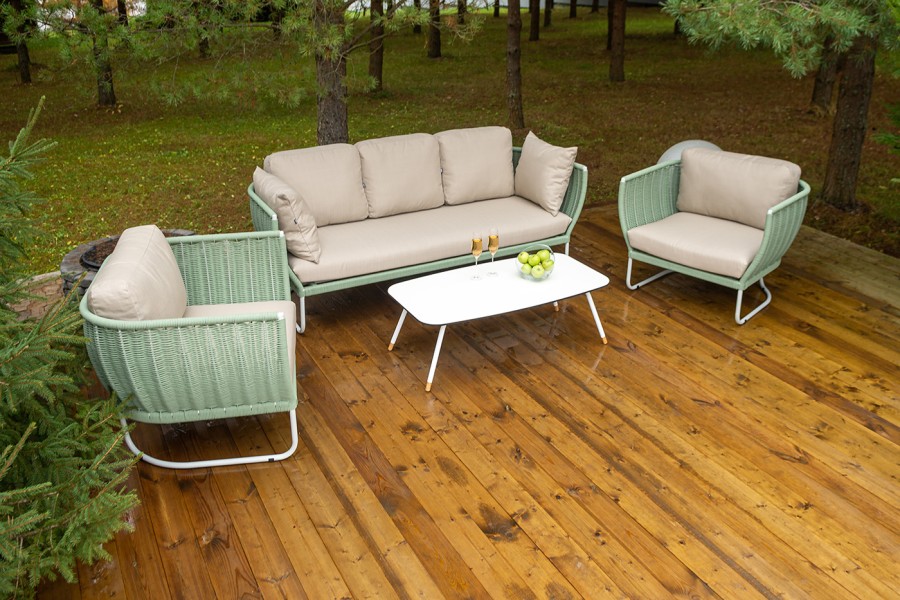 Лаунж-зона 5-местная из роупа Фиджи, зеленый 4sis