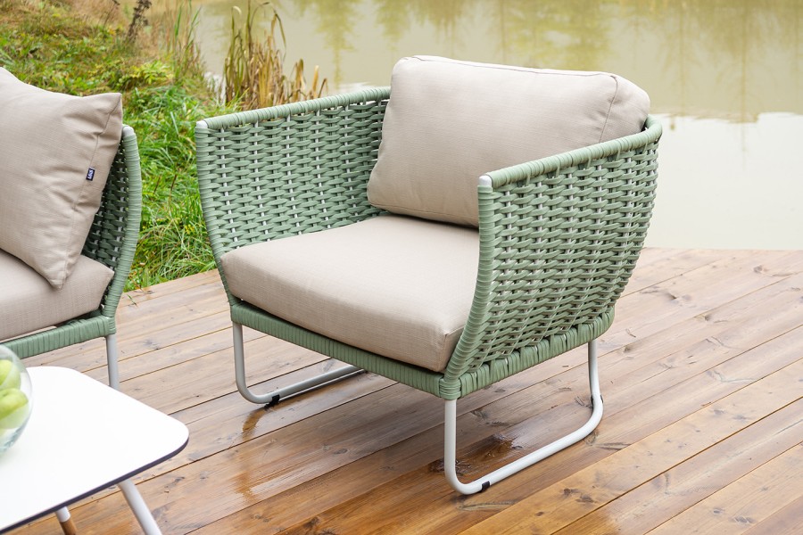 Лаунж-зона 5-местная из роупа Фиджи, зеленый 4sis