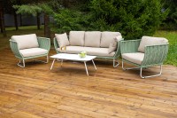 Лаунж-зона 5-местная из роупа Фиджи, зеленый tex 4sis