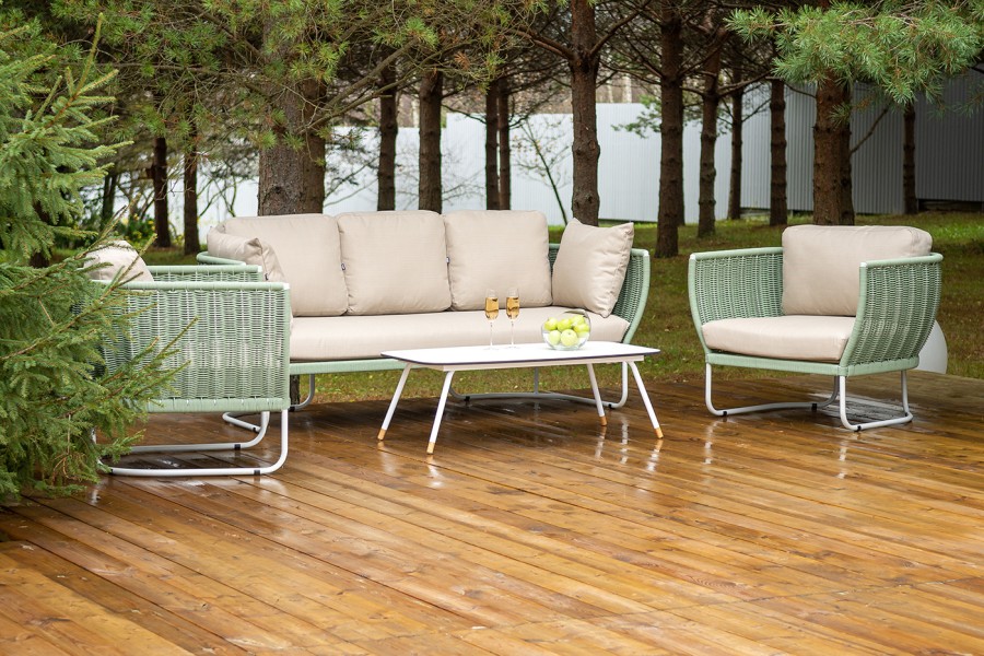 Лаунж-зона 5-местная из роупа Фиджи, зеленый 4sis